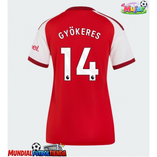 Camiseta Arsenal Viktor Gyokeres #14 Primera Equipación Replica 2026-27 para mujer mangas cortas